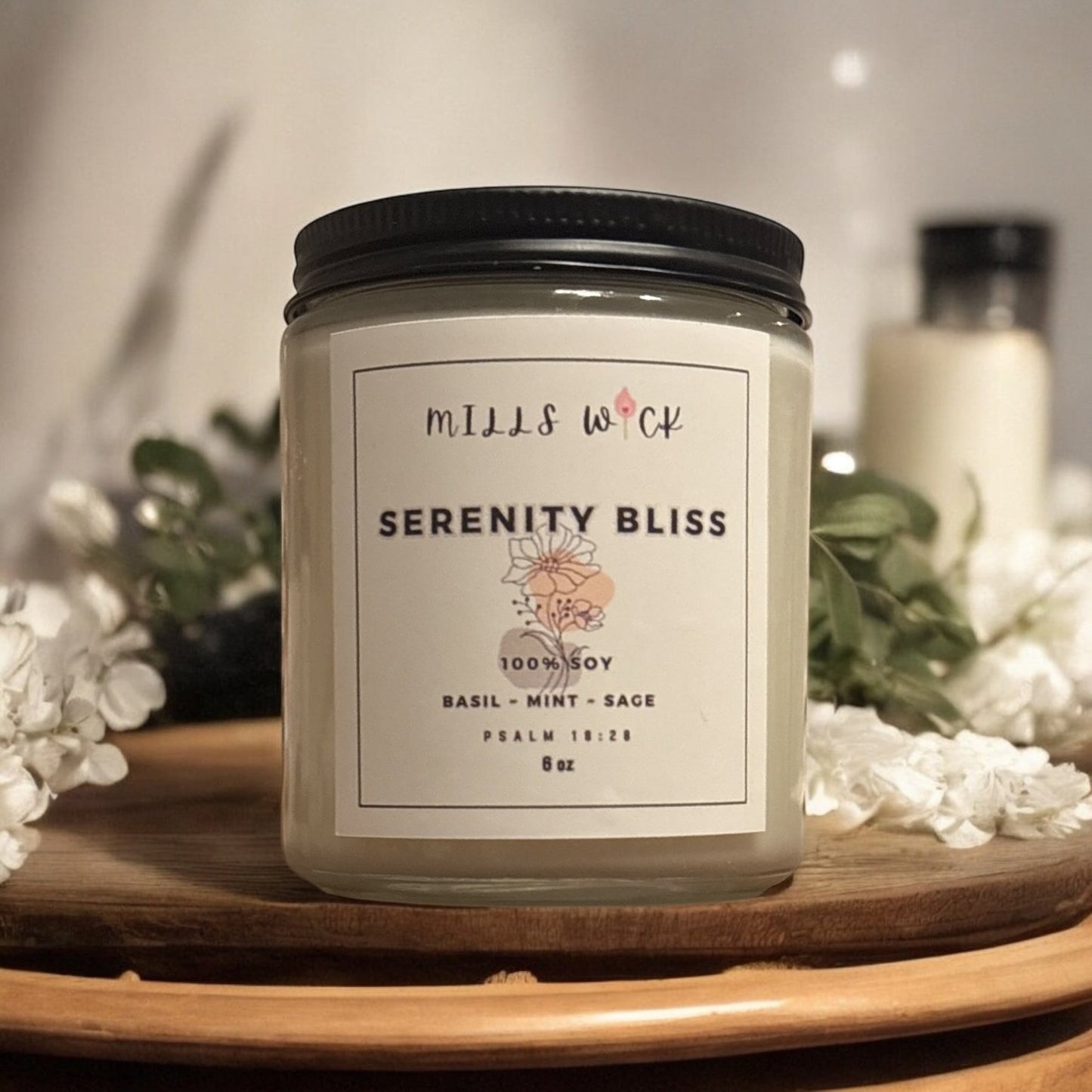 Serenity Bliss Soy Candle - 7ozMillswicksoycandlesMills WicklatinaownedSerenity Bliss Soy Candle - 7ozscentedsoycandles