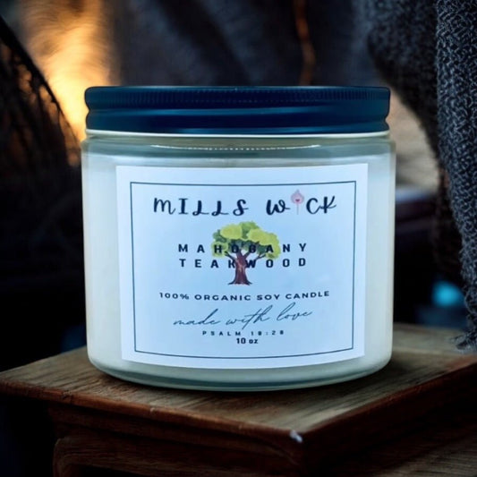 Mahogany Teakwood Essence: 10oz Soy CandleMillswicksoycandlesMills WicklatinaownedMahogany Teakwood Essence: 10oz Soy Candlescentedsoycandles