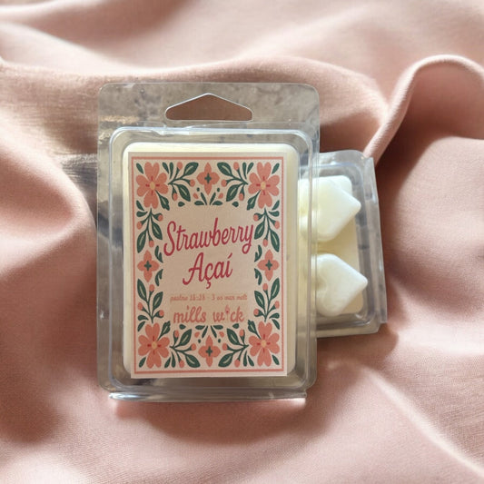 3oz Strawberry Açaí Wax MeltsMillswickscented candlessoycandlesMy Storelatinaowned3oz Strawberry Açaí Wax Meltsscentedsoycandles