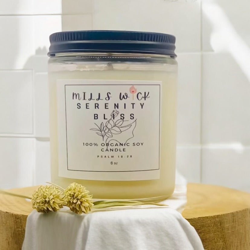 Serenity Bliss Soy Candle - 7ozMillswicksoycandlesMills WicklatinaownedSerenity Bliss Soy Candle - 7ozscentedsoycandles