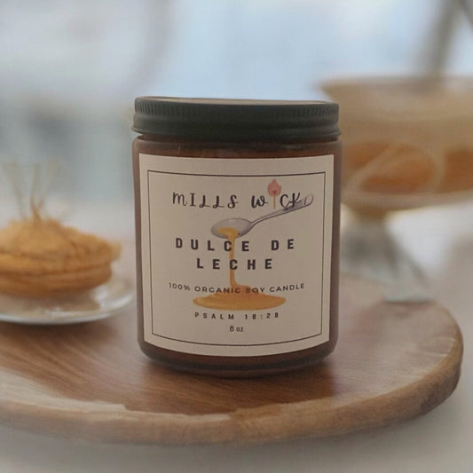 Dulce de leche - Soy Scented Candle 6ozMillswicksoycandlesMills WicklatinaownedDulce de leche - Soy Scented Candle 6ozscentedsoycandles