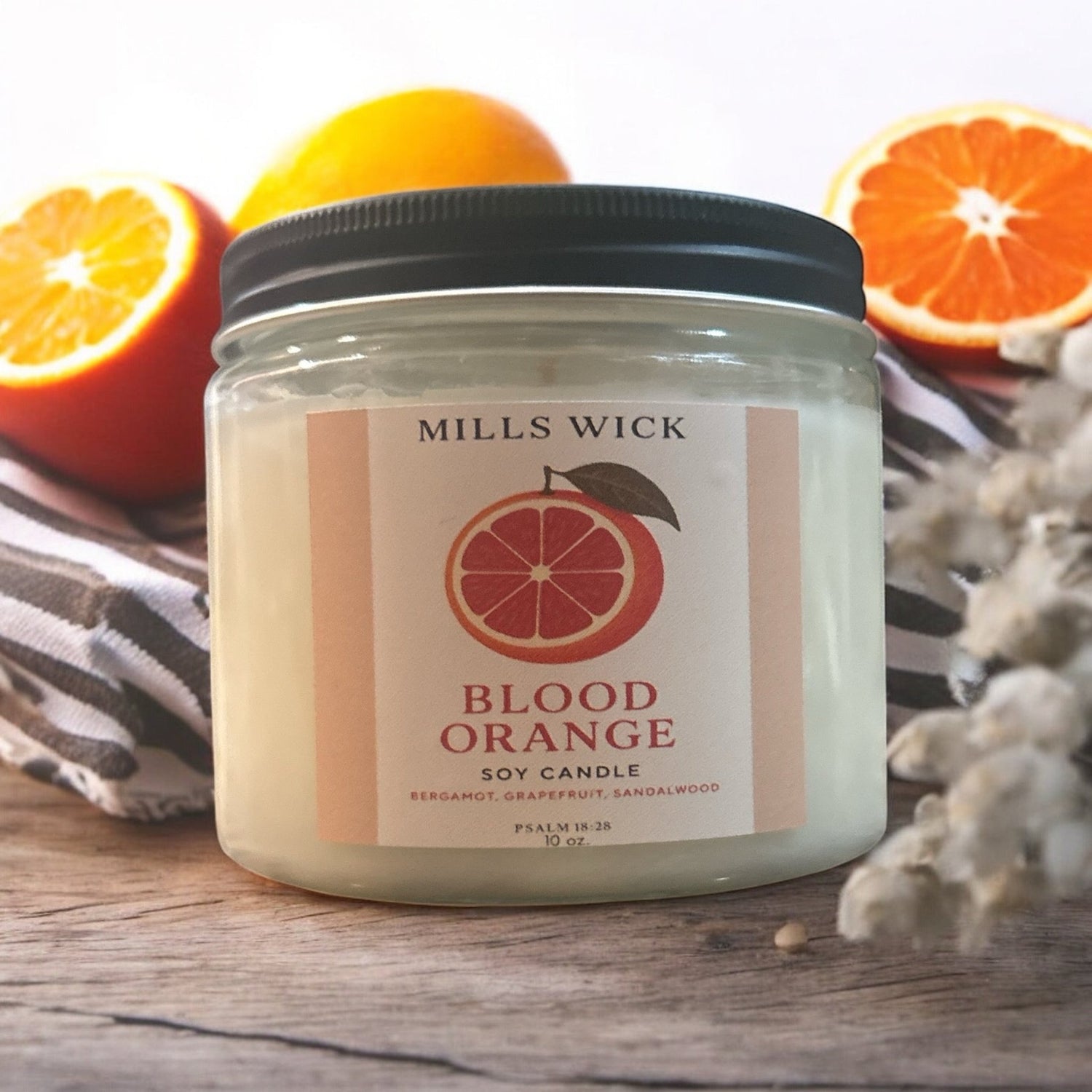 10oz - Soy scented candle - Blood orangeMillswickscented candlessoycandlesMills Wicklatinaowned10oz - Soy scented candle - Blood orangescentedsoycandles