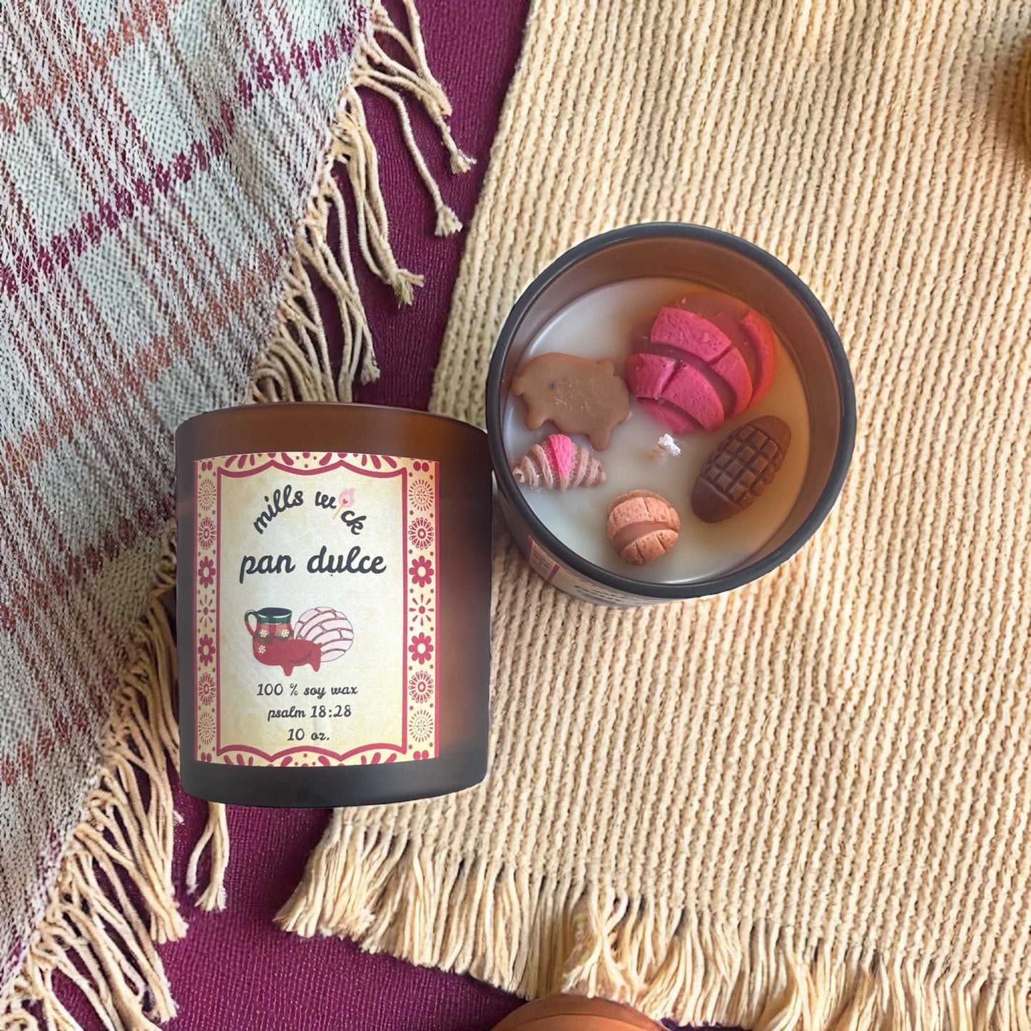 Pan Dulce : Handmade Soy Candle - 10ozMillswicksoycandlesMills WicklatinaownedPan Dulce : Handmade Soy Candle - 10ozscentedsoycandles
