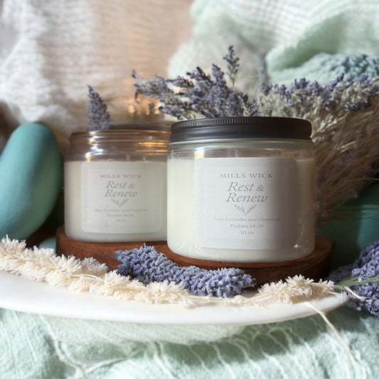 Rest & Renew: 10oz Soy CandleMillswickscented candlessoycandlesMy StorelatinaownedRest & Renew: 10oz Soy Candlescentedsoycandles