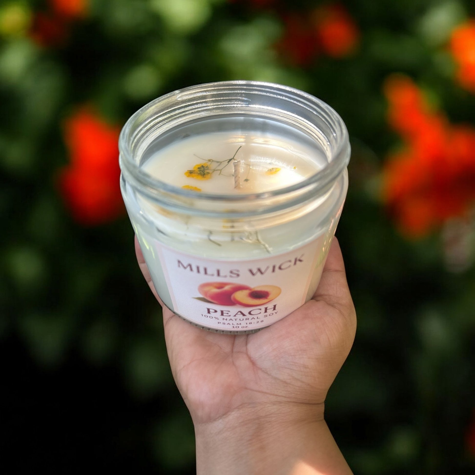 10oz soy scented candle - peach🍑Millswickscented candlessoycandlesMills Wicklatinaowned10oz soy scented candle - peach🍑scentedsoycandles