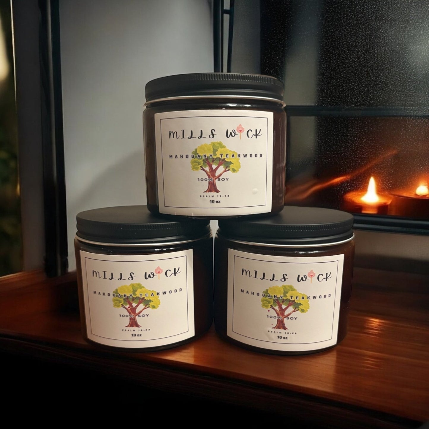 Mahogany Teakwood Essence: 10oz Soy CandleMillswicksoycandlesMills WicklatinaownedMahogany Teakwood Essence: 10oz Soy Candlescentedsoycandles