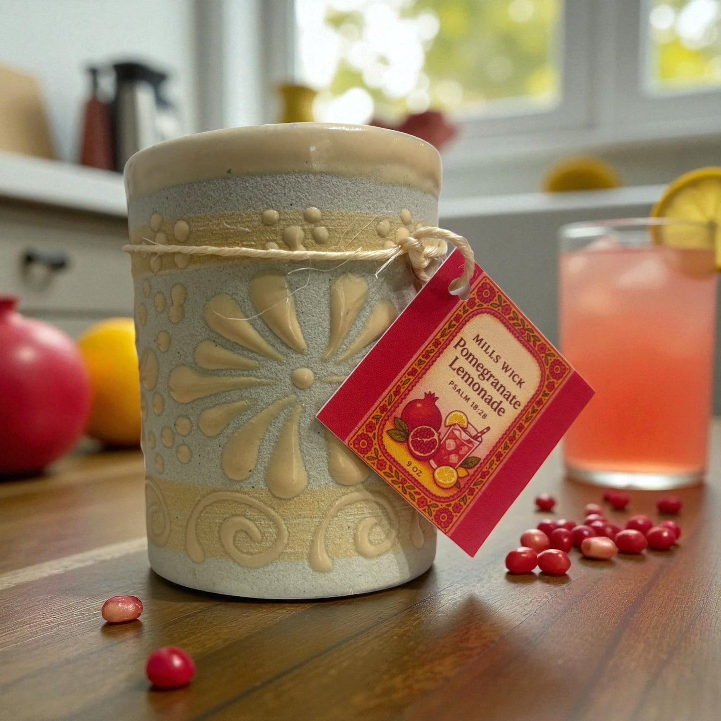 Pomegranate Lemonade – 9oz Soy CandleMillswicksoycandlesMills WicklatinaownedPomegranate Lemonade – 9oz Soy Candlescentedsoycandles